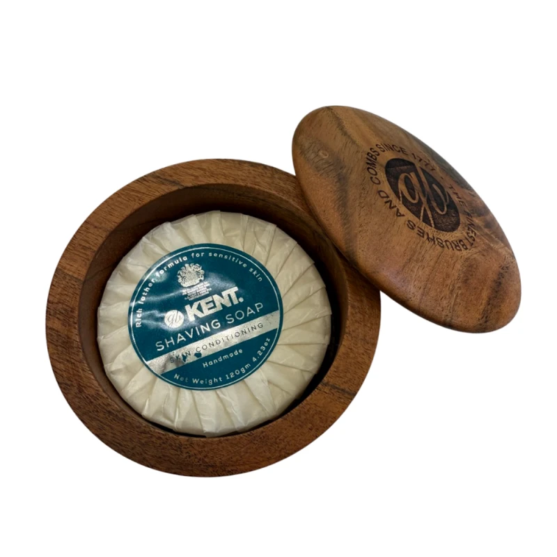 Луксозен сапун за бръснене в дървено легенче от дъб 33772